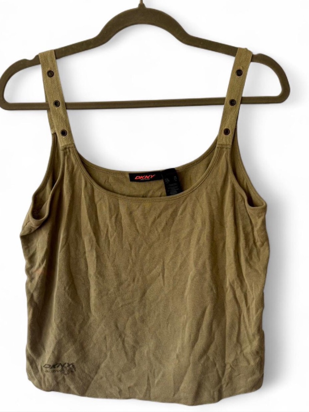 Vintage DKNY Active Tank Top Olive Green